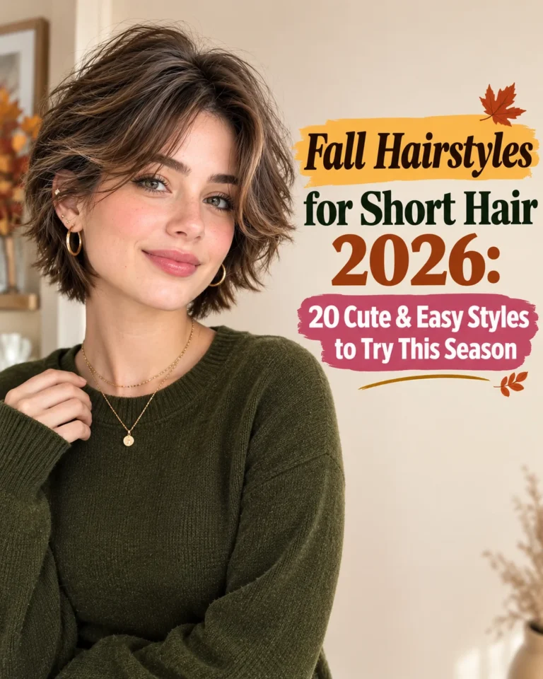 Fall Hairstyles for Short Hair 2026: 20 Cute & Easy Styles to Try This Season