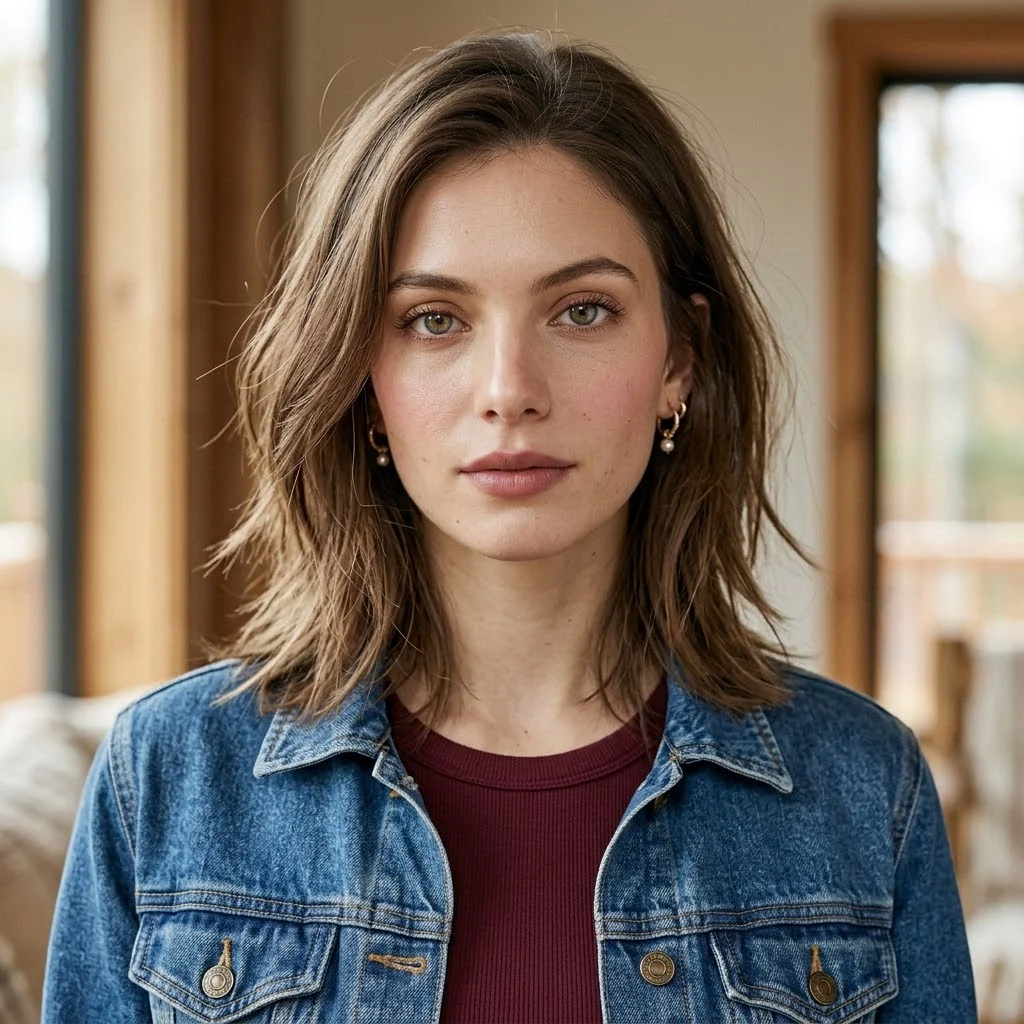 Woman hair styled with a Choppy Collarbone Cut With Piecey Ends