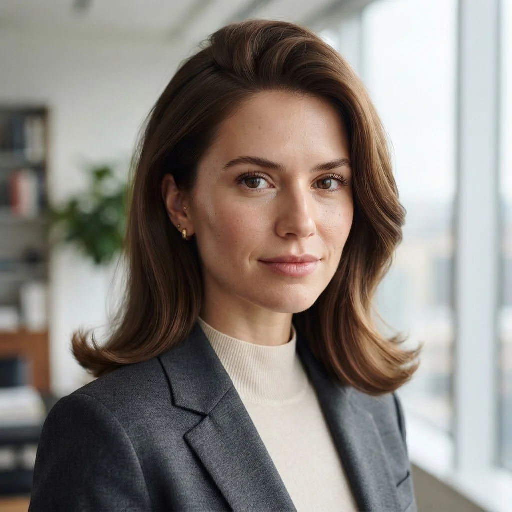 20 Chic Fall Hairstyles for Office 2026: That Look Polished All Day 5 Woman hair styled with a Collarbone-Length Flip With a Deep Side Part