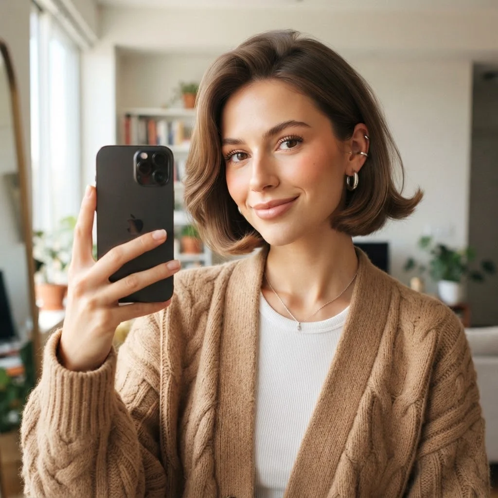 Fall Hairstyles for Short Hair 2026: 20 Cute & Easy Styles to Try This Season 15 Woman hair styled with a Dark Chocolate Layered Shag Bob