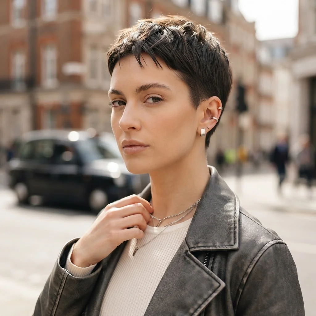 Fall Hairstyles for Short Hair 2026: 20 Cute & Easy Styles to Try This Season 10 Woman hair styled with a Modern Pixie with Piecey Crown Texture