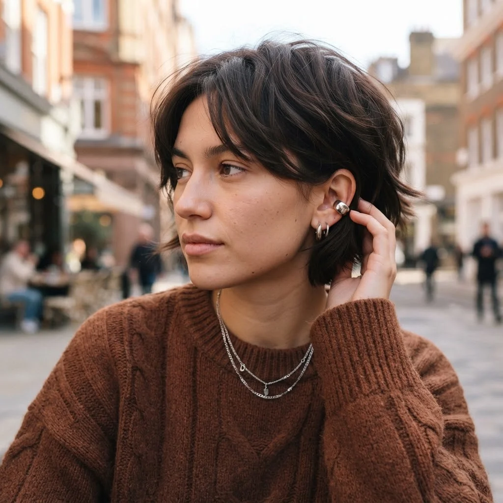 Fall Hairstyles for Short Hair 2026: 20 Cute & Easy Styles to Try This Season 16 Woman hair styled with a Platinum Mini Bob with Soft Side Part