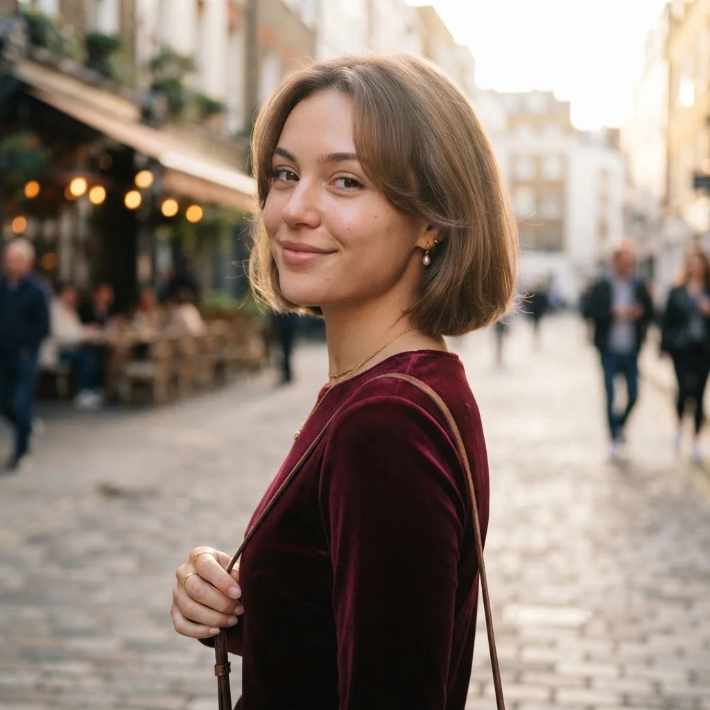 Fall Hairstyles for Short Hair 2026: 20 Cute & Easy Styles to Try This Season 6 Woman hair styled with a Soft French-Inspired Bob with Bent Ends