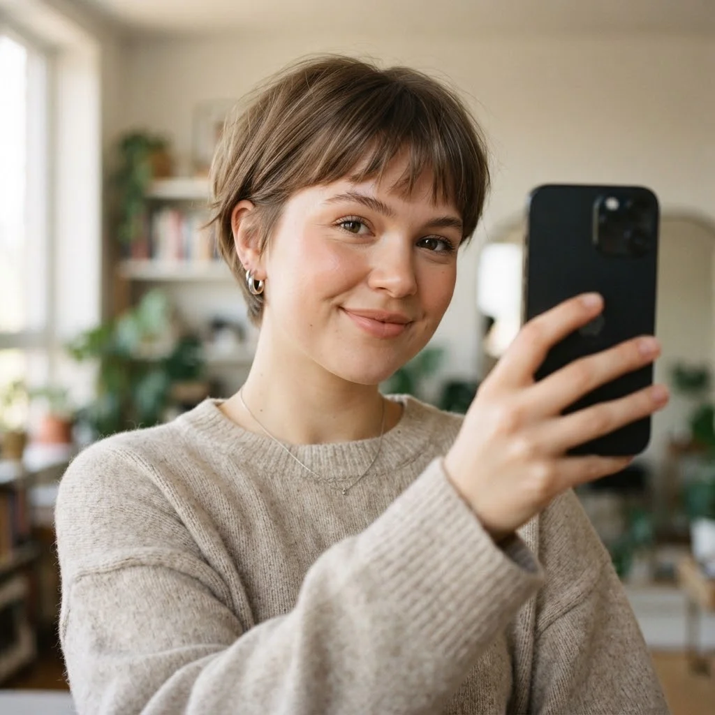 Fall Hairstyles for Short Hair 2026: 20 Cute & Easy Styles to Try This Season 2 Woman hair styled with a Soft Textured Bixie with Wispy Fringe